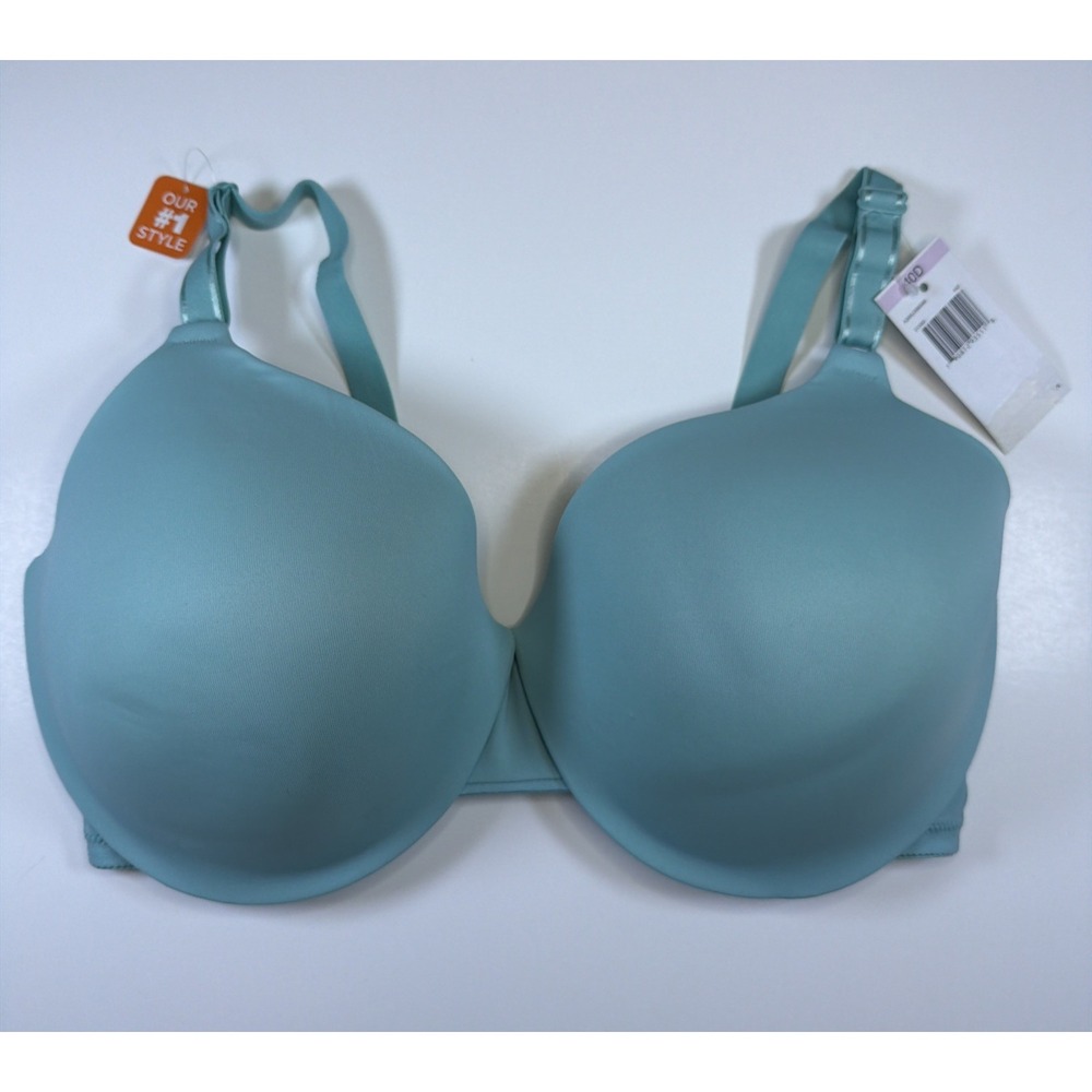 Warners This Is Not A Bra Underwire Lightly Lined T-Shirt Bra 40D Blue 01593 NWT